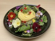 お花畑のオムライス