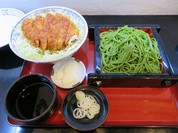 茶そば（せいろ）とソーかつ丼