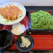 茶そば（せいろ）とソーかつ丼