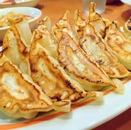 ビールのお供にダブル餃子