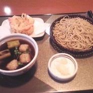 鴨だんご汁としょうが天