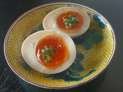 半熟玉子の蕎麦汁漬け