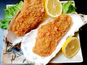 期間限定メニュー　雄勝湾直送大粒殼カキふらい