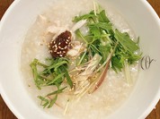 蒸し鶏とみょうがのおかゆ