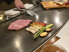 サーロインと野菜焼き