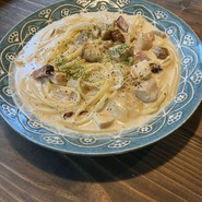 ポルチーニ茸のクリームパスタ