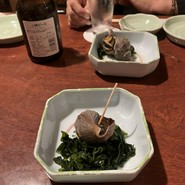 お通し　みんな大好き　つぶ貝でした！