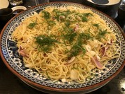 超大盛りのペペロンチーノ