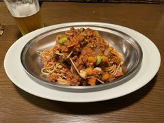 鶏ひき肉のキーマカレースパゲッティ（神田カレーグランプリメニュー）
