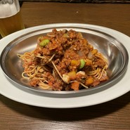鶏ひき肉のキーマカレースパゲッティ（神田カレーグランプリメニュー）
