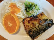 サービスの鯖の塩焼き！