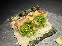 和牛と鮑の手巻き寿司