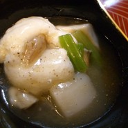 ふかひれ・牡蛎大根（牛蒡菜を添えて）