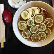 季節メニューかぼす蕎麦/冷製