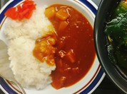 蕎麦のお供にミニカレーライス