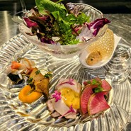 地産野菜のプレート