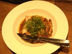 コースの大山どりのステーキ