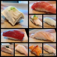 あじろや満喫コース1/2今日はえんがわ食べることができて特別ー❤️