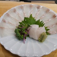 天然平目お造り