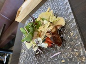 一段と美味しい味わい　スモークチキンの冬野菜の前菜　美味し❗️