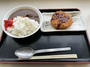 ミニカレー、メンチカツ