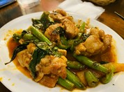 鶏肉とインゲンのレッドカレー炒め