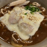 ランチ　カレーそば　オプションでチーズ乗せ