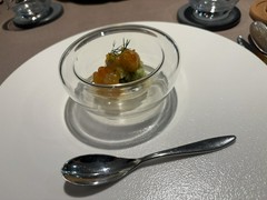 カジキマグロと豆のタルタル